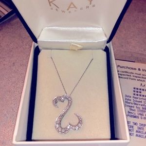 Jane Seymour Open Hearts 14 KT White Gold Necklace